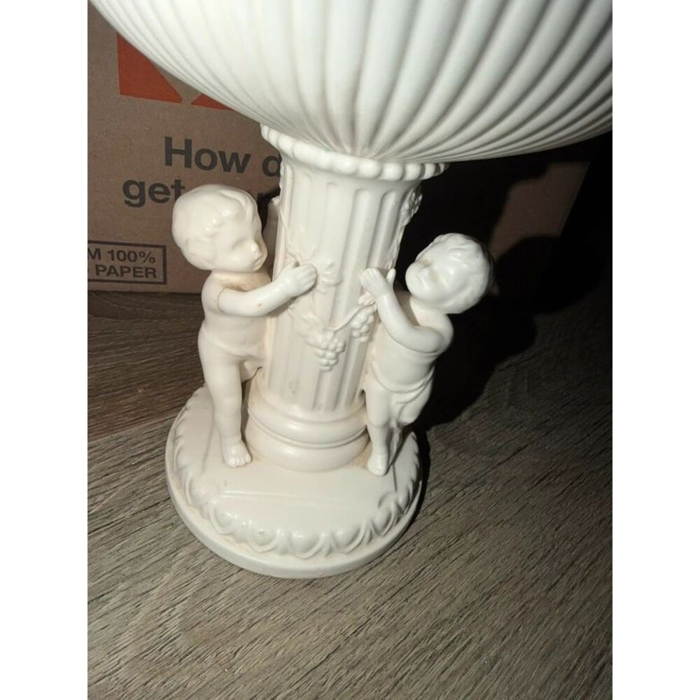 Vintage 1963 Inarco Cherub Pedestal Compote Bowl Planter E-1190 Neoclassical